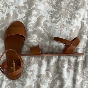 Lulus sandals, brown, size 8